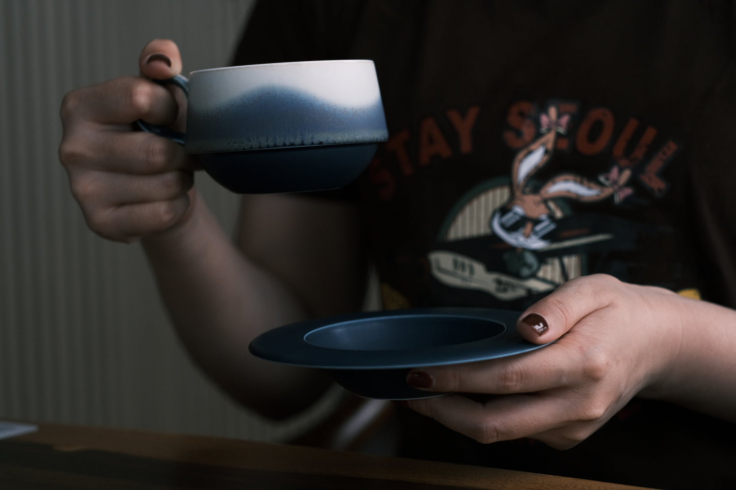 Handmade Blue Horizon Latte Cup