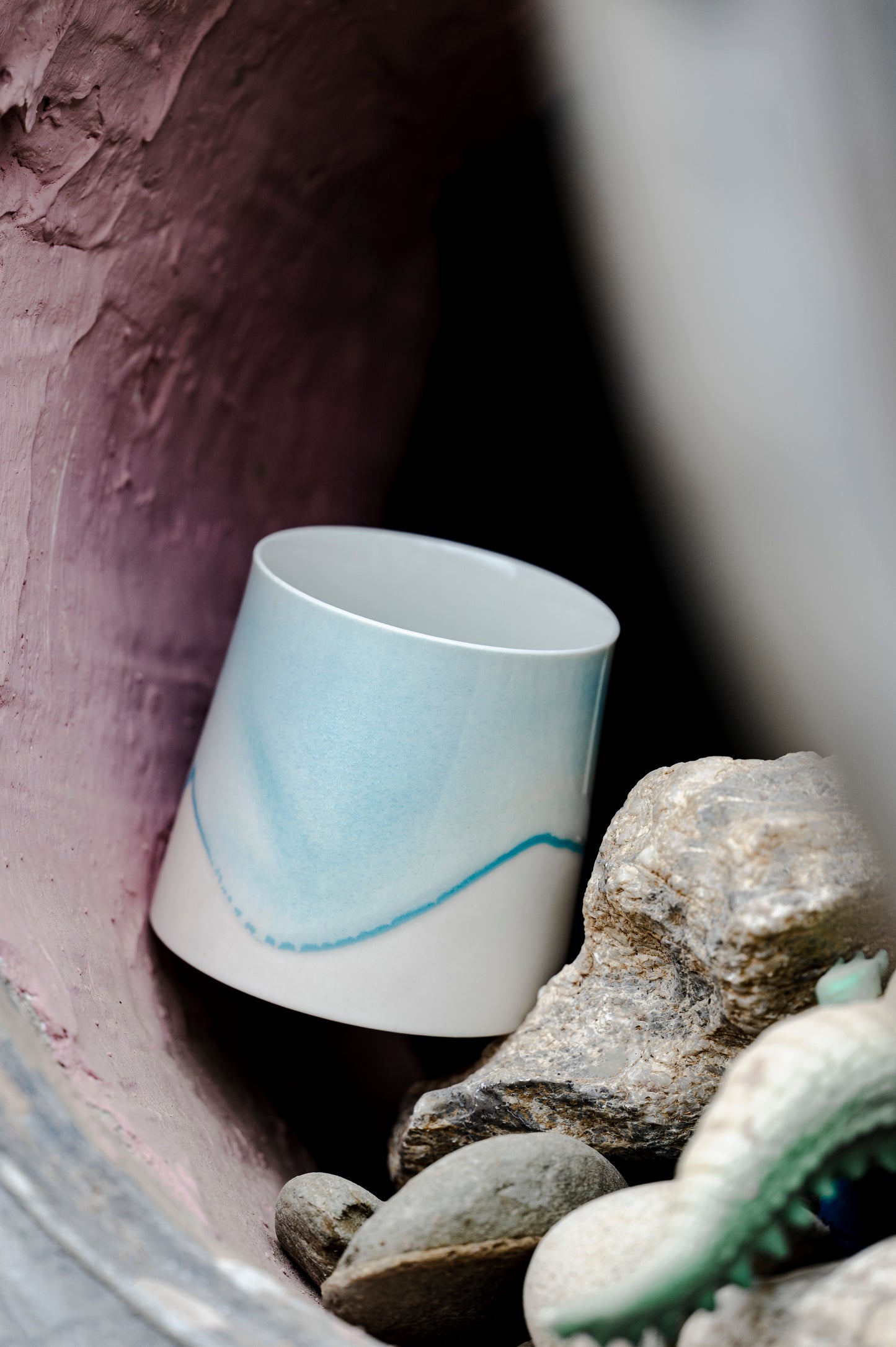 Handmade Glacier White Mug