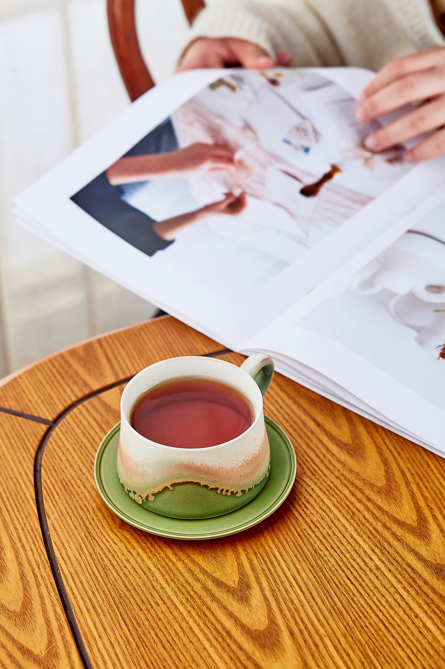 Handmade Jade Forest Coffee Cup