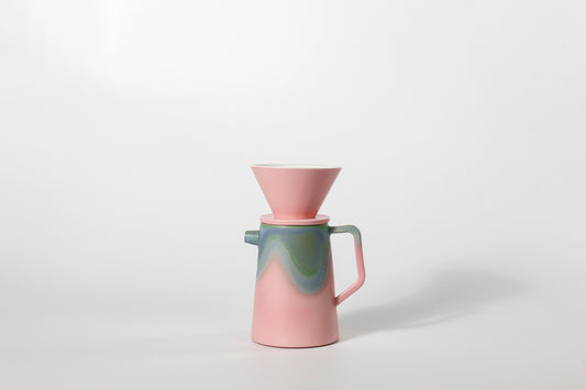 Handmade Pinky Beach Coffee Pot Set