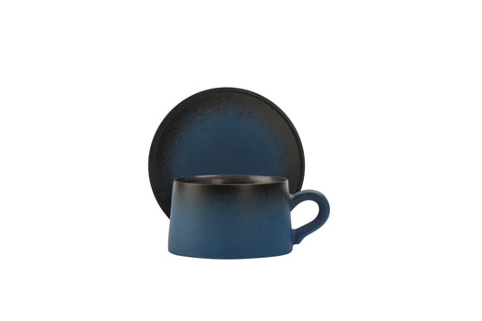Handmade Dark Blue Coffee Cup Set