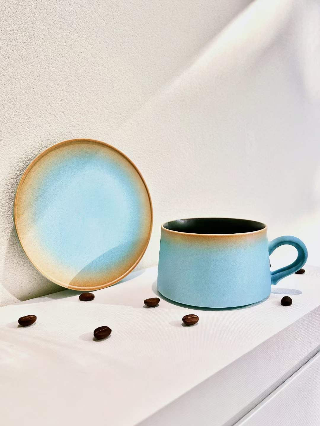 Handmade Mirror Lake Coffee Cup Set