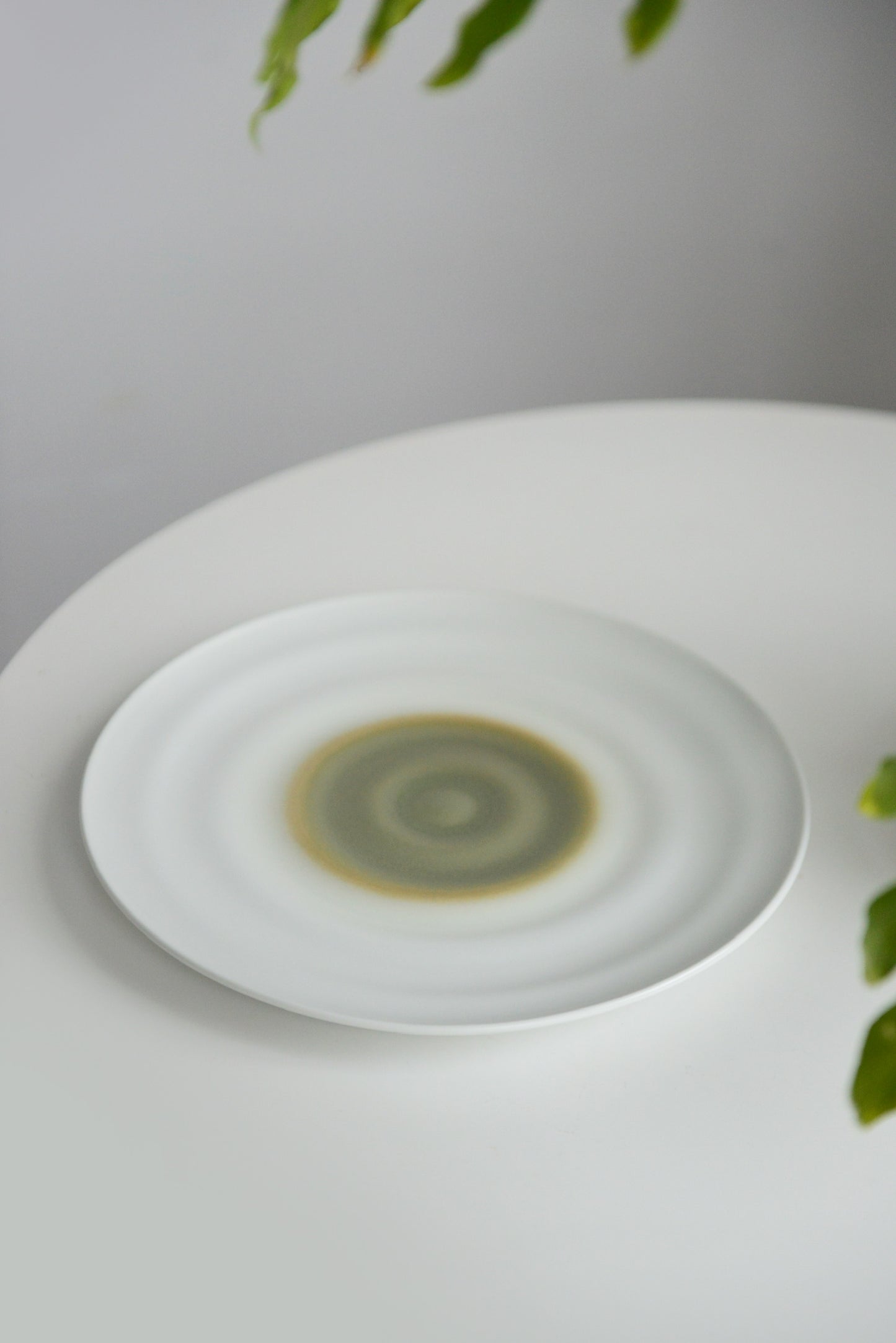 Handmade Green Ripple Plate