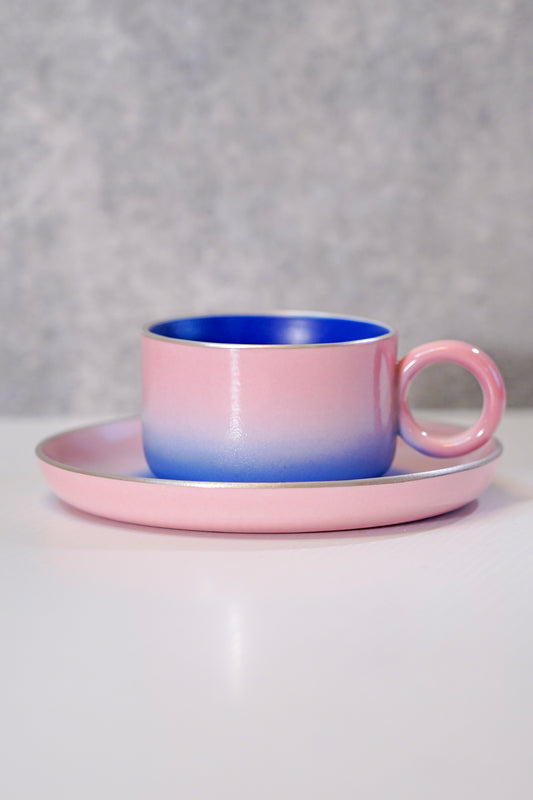 Handmade Luna Blue Coffee Cup Set