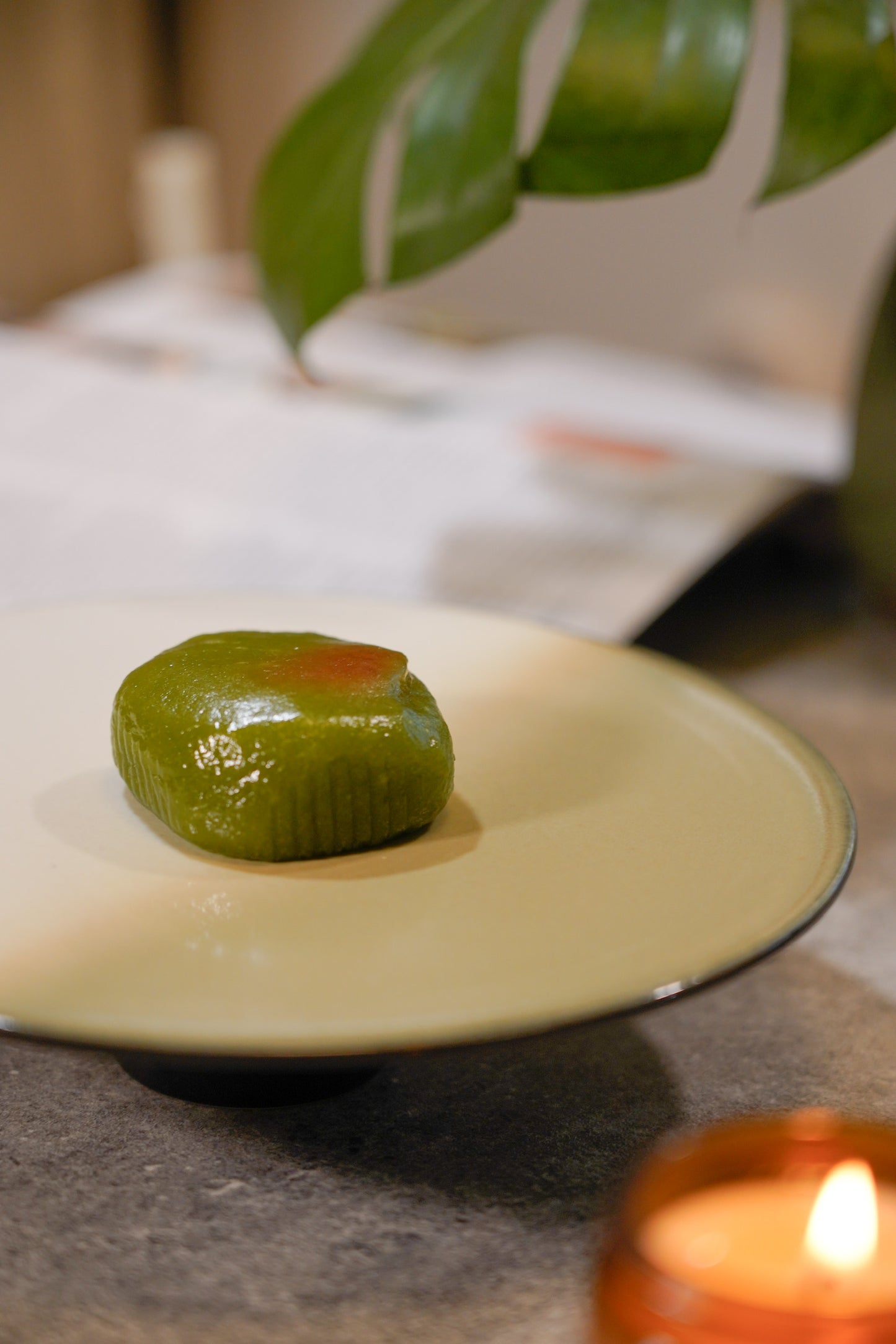 Handmade Green Dessert Plate