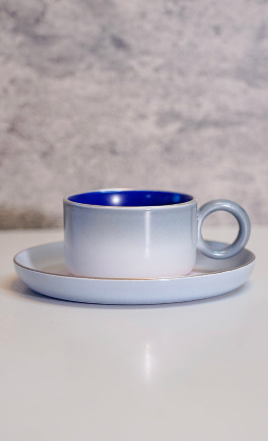 Handmade Luna Grey Coffee Cup Set