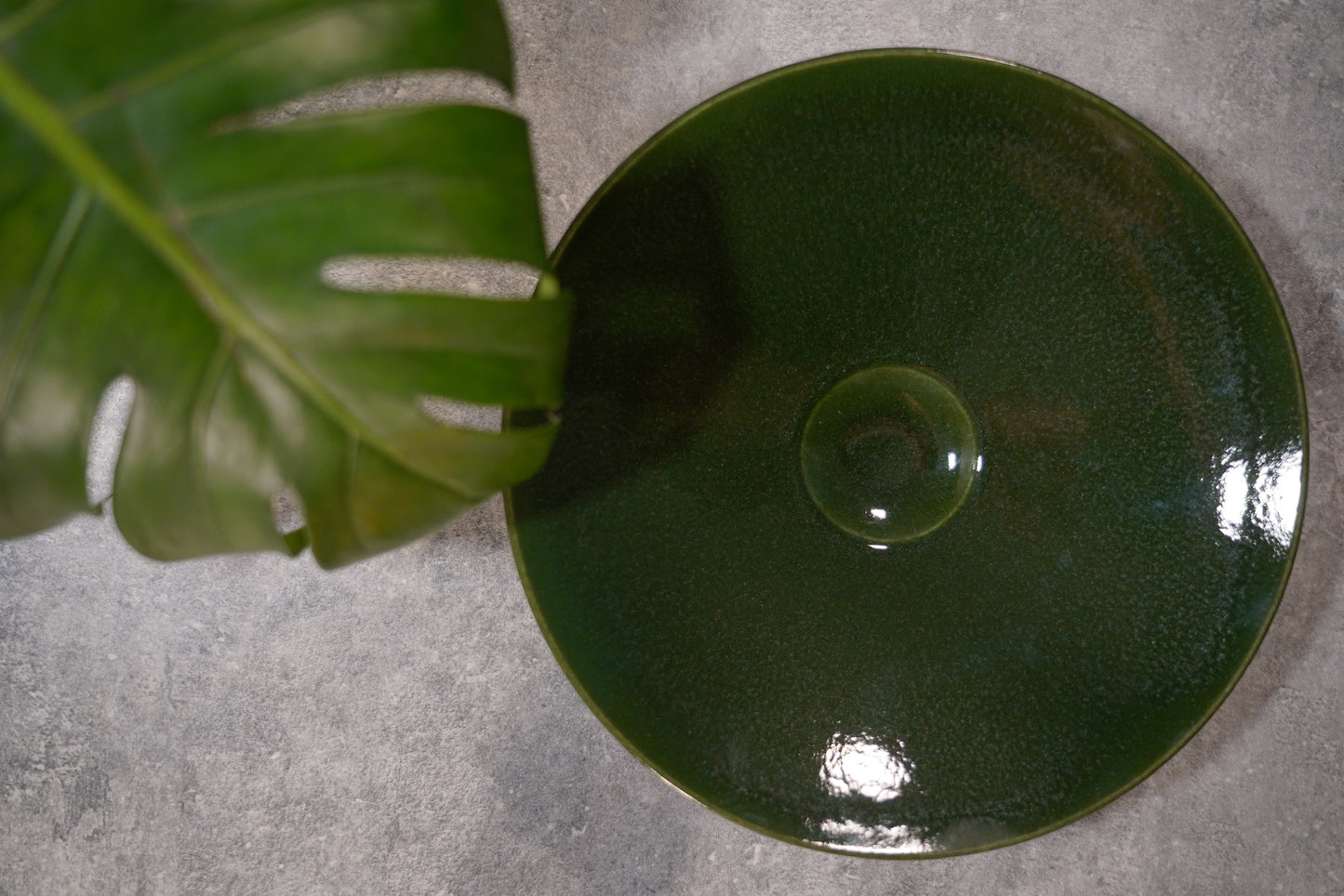 Handmade Green and White Bamboo Hat Bowl